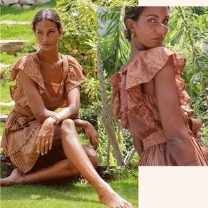 Cleobella Evora mini ruffle sleeve Dress Size XL